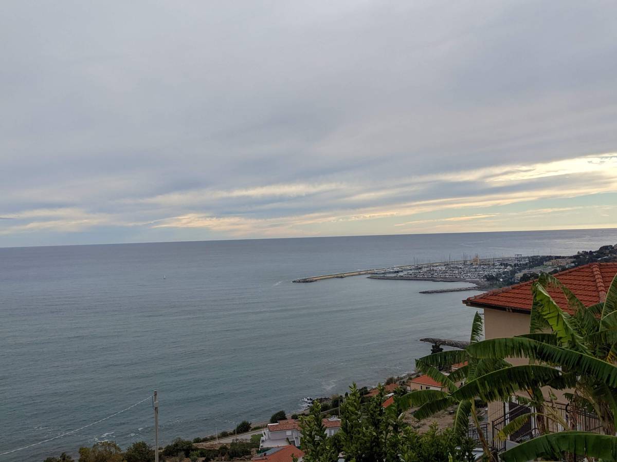 View over the Ligurian sea from near Cipressa, Italy